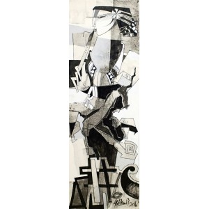 Ashkal, Acrylic on Canvas, 12" x 36", AC-ASH-071